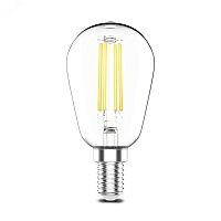 Лампа светодиодная филаментная LED 4.5 Вт 470 лм 2700К AC180-240В E14 ST45 теплая Basic | код 1141115 | GAUSS