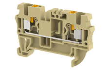 Клемма проходная PUSH-IN 4 мм2, на 2 подключения, хаки PQ4-KHAKHI | код 3103010006 | Elmex