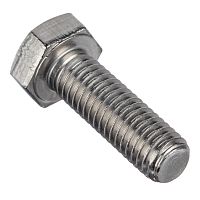 Болт DIN 933 М6х12 полная резьба шестигранная голова класс прочности 8.8 покрытие цинк | код DIN933-М6х12-8.8 | Крепдил