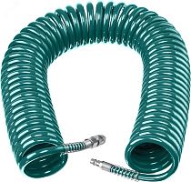 Шланг спиральный воздушный с фитингами рапид 20 м, 8х12 мм, 15 бар, | код 06590-20 | KRAFTOOL