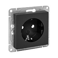 Эпика Механизм розетки 16А с заземлением без шторок черный EKF | код UP1-SOB-110 | EKF