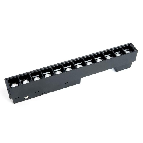 Светильник светодиодный трековый магнитный на шинопровод ДПО-12w 4000К 1080Лм 48v черный | код 41929 | Feron