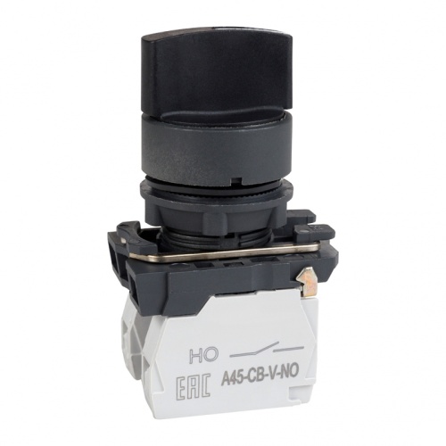 Переключатель OptiSignal D22 C5-S-21 2 положения пластик 1НО XB5AD21 | код 332183 | КЭАЗ