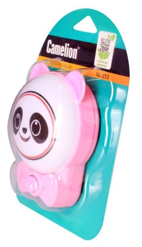 Светильник светодиодный NL-253 "Панда с бантиком " LED ночник с выкл. смена цветности свечения 220В Camelion 15006 фото 3