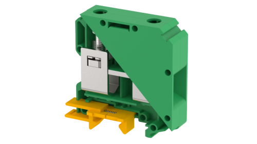 Клемма проходная винтовая под шестигранник 50 мм2, на 2 подключения, зеленая KUT50A-GREEN | код 1109440003 | Elmex Клемма проходная винтовая под шестигранник 50 мм2, на 2 подключения, зеленая KUT50A-GREEN | код 1109440003 | Elmex