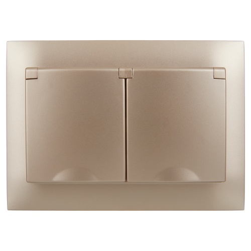 SKANDY Роз. 2-я с кр. 16А в сб IP44 SK-R12Sa песоч. IEK | код SK-R26-16-44-K98-F | IEK фото 2