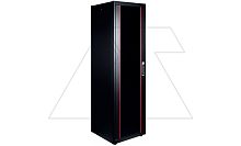Щит телекоммуникационный 19., 22U, ВxШxГ 1121x600x600мм, DYNAmic Basic, напольный, перед. дверь стекло, задняя глухая металлич., черный | код LN-DB22U6060-BL-F | LANDE
