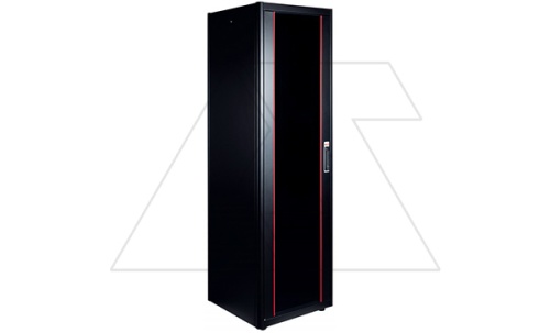 Щит телекоммуникационный 19., 22U, ВxШxГ 1121x600x600мм, DYNAmic Basic, напольный, перед. дверь стекло, задняя глухая металлич., черный | код LN-DB22U6060-BL-F | LANDE