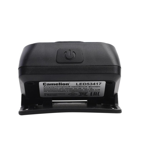Фонарь аккумуляторный налобный 3.7В XPE+2 x COB 3Вт 5 режимов Type-C бокс LED53417 черн. Camelion 15747 фото 6