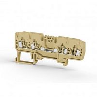 326 104, Клеммник пружинный 4-х выводной, 2,5 мм.кв., (красный), YBK 2,5C | код 0.0.0.3.26104 | KLEMSAN