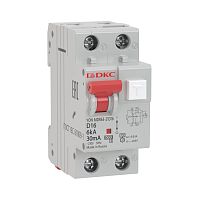 Выключатель автоматический дифференциального тока 2п C 10А 30мА 6кА тип A YON MDR63 | код MDR63-22C10-A | DKC