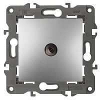 Розетка TV проходная, Эра Elegance, алюминий, 14-3102-03 | код Б0034298 | ЭРА