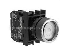 B100FB Кнопка с фиксацией белая (1НО) | код B100FB | EMAS