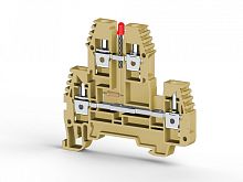 319 310, Клеммник 2-х ярусный, 4 мм.кв., с индикацией 24 VAC, (бежевый), PIK4 NLD 24VAC | код 0.0.0.3.19310 | KLEMSAN