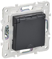 SKANDY Роз. з/к/ш кр. 16А IP44 SK-R11T титан IEK | код SK-R16-16-44-K48 | IEK