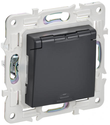 SKANDY Роз. з/к/ш кр. 16А IP44 SK-R11T титан IEK | код SK-R16-16-44-K48 | IEK SKANDY Роз. з/к/ш кр. 16А IP44 SK-R11T титан IEK | код SK-R16-16-44-K48 | IEK