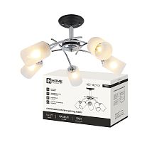 Светильник AURA NEST-5Е27-CH 5хE27 потолочн. под лампу плафон матов./корпус хромированный IN HOME 4690612065137