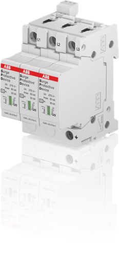 Ограничитель перенапряжения УЗИП OVR T2 3L 80-275s P TS QS | код 2CTB815708R0600| ABB 