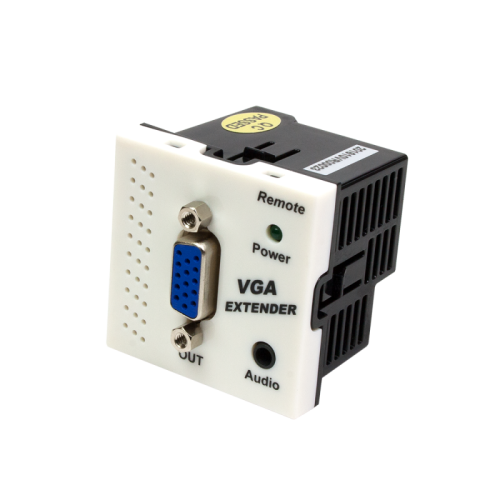 Конвертор RJ45-VGA, приемник, без блока питания, формата Mosaic, 45x45мм, белый | код LAN-SIP-23VGA/RX-WH | LANMASTER