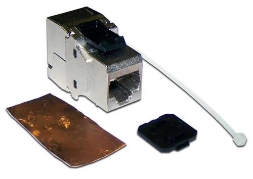 Модуль Keystone, RJ45, кат.6A, STP, 180 градусов | код LAN-OK45S6A/180 | LANMASTER