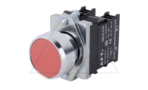 Кнопка плоская PB1S, красная, без фиксации, без подсветки, 1NO, 6A 230VAC/24VDC, 22mm, IP65 | код PB1S-10/r | АРТ Кнопка плоская PB1S, красная, без фиксации, без подсветки, 1NO, 6A 230VAC/24VDC, 22mm, IP65 | код PB1S-10/r | АРТ