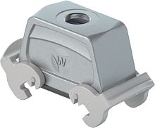 Крышка на кабель, разъема REVOS, Size 24, с уплотнителем, с двумя защелками, 1 отверстие с резьбой для кабельных вводов M32x1,5, с верхним расположением, материал корпуса: алюминиевый сплав | код 70.374.2435.1 | Wieland