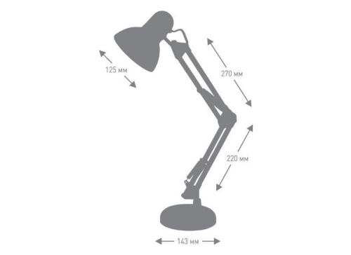 Светильник настольный UF-313 С04 230В 60Вт красн. Ultraflash 14414 Светильник настольный UF-313 С04 230В 60Вт красн. Ultraflash 14414