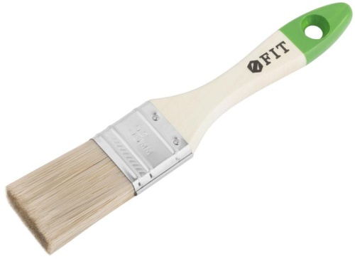 Кисть флейцевая "Микс" смешанная натуральная и искусственная щетина деревянная ручка 1. 5дюйм (35мм) FIT 01194
