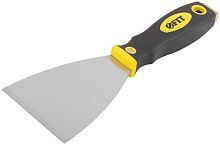 Шпатель для удаления ржавчины профи толщ. лезвия 1мм двухкомп. ручка сметал. бойком 3дюйм (75мм) FIT 06673