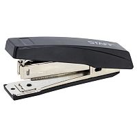 Степлер №10 STAFF, до 10 листов, с антистеплером, черный, 224625 | код 224625 | STAFF