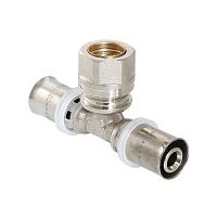 Тройник пресс 20мм с переходом на обжим 15мм | код. VTm.233.I.201520 | VALTEC