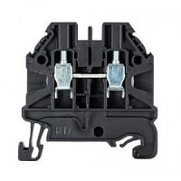 Проходная клемма, тип фиксации провода: винтовой, номинальное сечение: 2,5 мм кв., 24A, 1000V, ширина: 5 мм, цвет: черный, тип монтажа: DIN 35 | код 58.503.0055.1 | Wieland