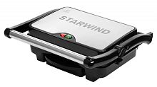 Электрогриль Starwind SSG2040 1500Вт серебристый/черный | код 1416532 | STARWIND