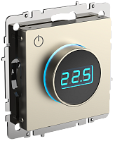 BRITE Термостат электронный с индикацией ТС10-1-БрШ шампань IEK | код BR-RT11-K37 | IEK