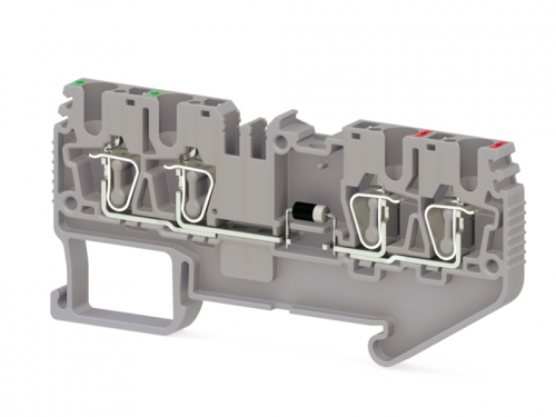 311 129, Пружинная клемма серии SRD 2,5CD-A (Серый) | код 0.0.0.3.11129 | KLEMSAN
