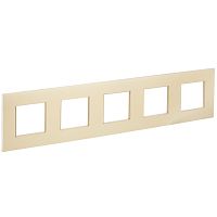 SKANDY Рамка 5-мест. SK-F35Sh металл шамп. IEK | код SK-M52-M-K37 | IEK