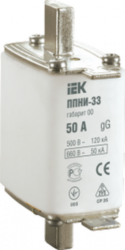 Вставка предохранителя ППНИ-33 25А габарит 00С I | код DPP11-025 | IEK