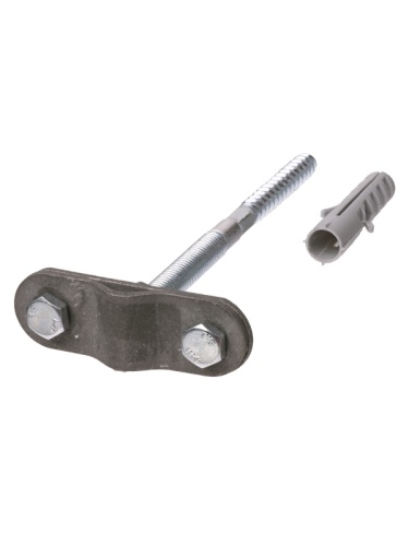 Держатель фасадный для прута ?6-10 мм длина 250 мм, дюбель, стальной зажим, термодиффузия TDM | код SQ2402-3115 | TDM