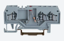 215959 Клемма ТА 1-2 плоско-пруж. зажим (маркировка по центру) сеч. 1.5мм2, сер., шт | код 215959 | SUPU