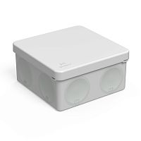 Коробка распределительная 60-0300м для прямого монтажа двухкомпонентная безгалогенная (HF) 100х100х50 (8шт/уп) Промрукав | код 60-0300м | ПРОМРУКАВ