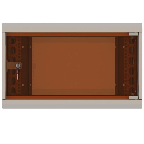 Шкаф настенный 19' 6U 600х450мм стеклянная дверь (без задн. стенки) RAL 7035 | код 05-1063 | SUPRLAN фото 2