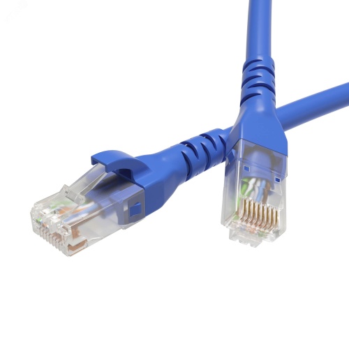 Патч-корд неэкранированный CAT6 U/UTP 4х2 LSZH синий 5м | код RN6UU4550BL | DKC