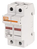 Держатель плавких вставок ДПВ2 10х38 2П TDM | код SQ0216-0014 | TDM