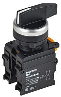 Переключатель длинная ручка на 3 положения 2NO чёрный MASTER IEK | код MI-SW60-20XB3-4-25-3-K02 | IEK