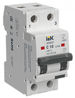 ARMAT АВДТ B10N 2P C10 30мА тип AC IEK | код AR-B10N-2-C010C030 | IEK