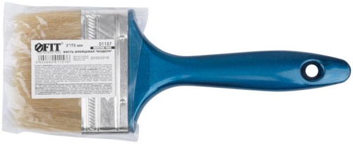 Кисть флейцевая "Модерн" натур. светлая щетина пластиковая ручка 3дюйм (75мм) FIT 01157 фото 3 Кисть флейцевая "Модерн" натур. светлая щетина пластиковая ручка 3дюйм (75мм) FIT 01157 фото 3