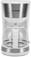 Кофеварка капельная Hyundai HYD-1214 1000Вт белый/серебристый | код 1861242 | HYUNDAI