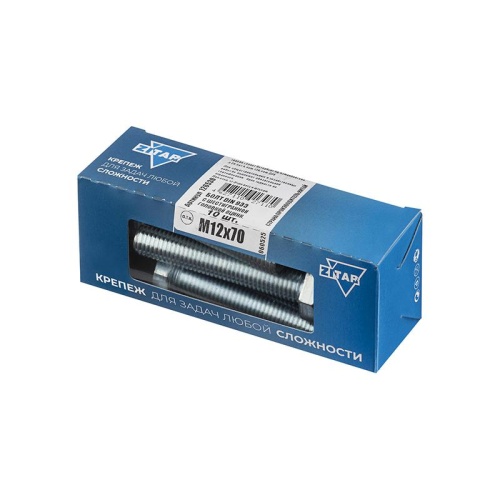 Болт с шестигранной головкой М12х70 DIN 933 оцинк. (уп.10шт) Tech-Krep/Zitar 126530 фото 3 Болт с шестигранной головкой М12х70 DIN 933 оцинк. (уп.10шт) Tech-Krep/Zitar 126530 фото 3
