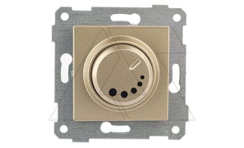 Rita - Светорегулятор (RL) с подсветкой, поворотный, 600 Вт, золото доре | код 2200-440-0285 | Mutlusan