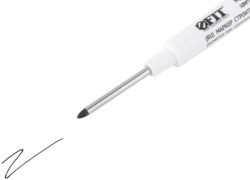 Маркер строительный перманентный, тонкий, удлиненное перо, черный | код 4342 | FIT фото 4